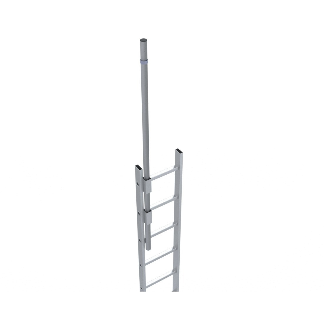 Escalera de protección dorsal - Crinolina altura 4500 con extensión de salida escamoteable