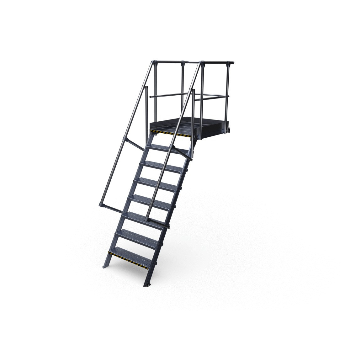 Escalera con plataforma LEEVEL inclinación  60°